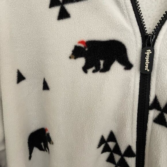 Tipsy Elves Black Bear Holiday Onesie 3X Bear Hood Pockets Excellent Condition - Picture 4 of 16